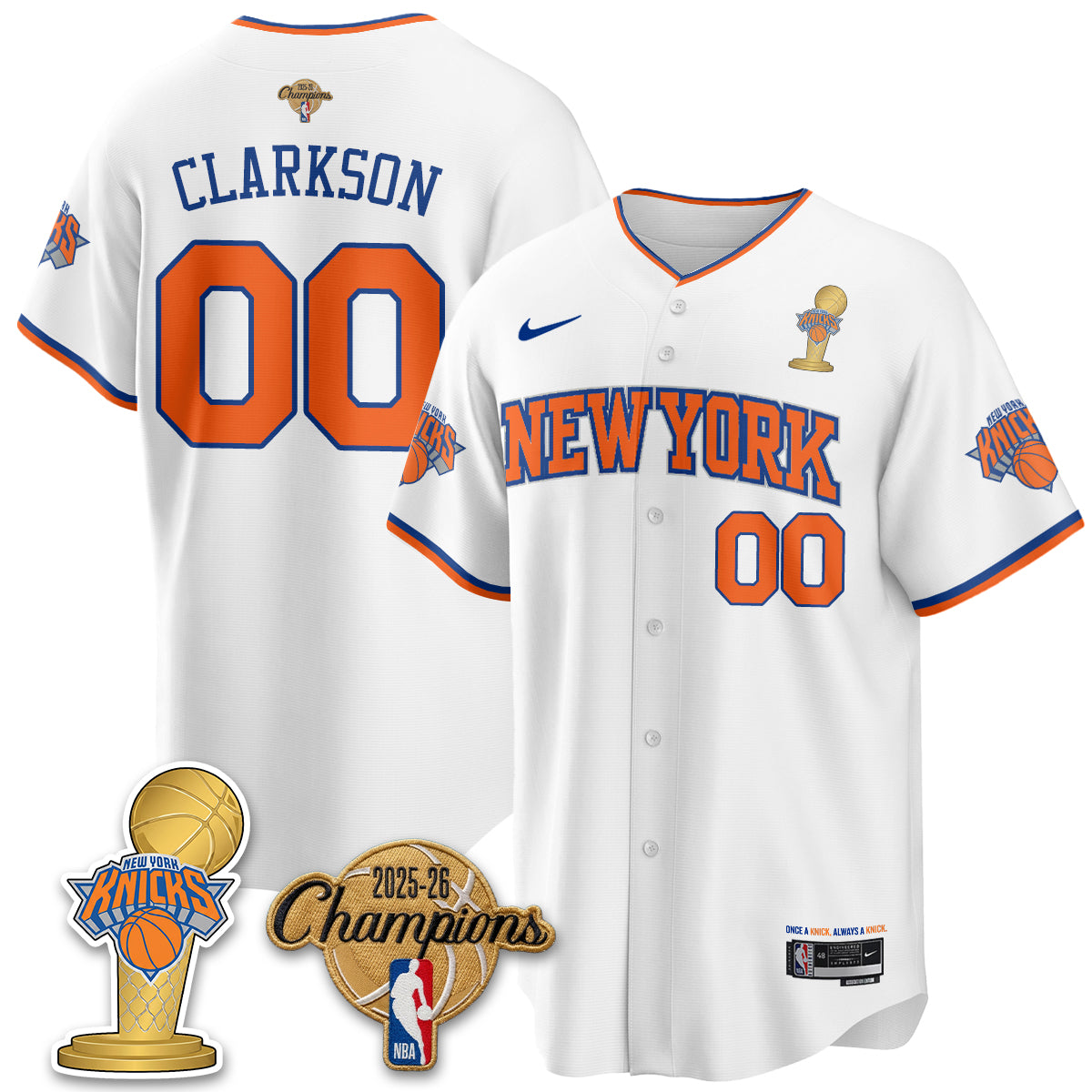 NYK 2026 NBA Champions Vapor Jersey - Stitched-DTD
