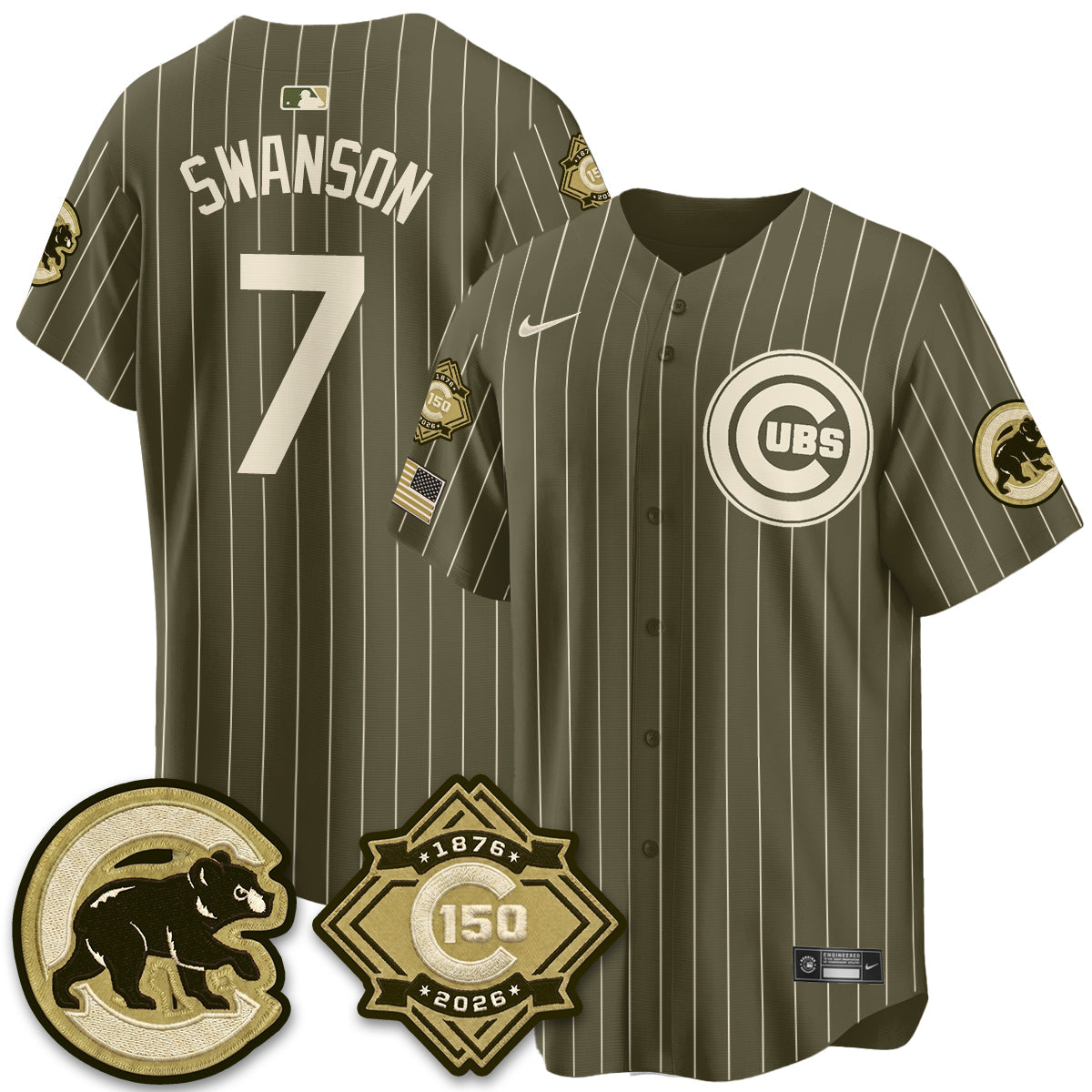 CHC New Era Olive 2026 Armed Forces Day Jersey -All Stitched-DTD