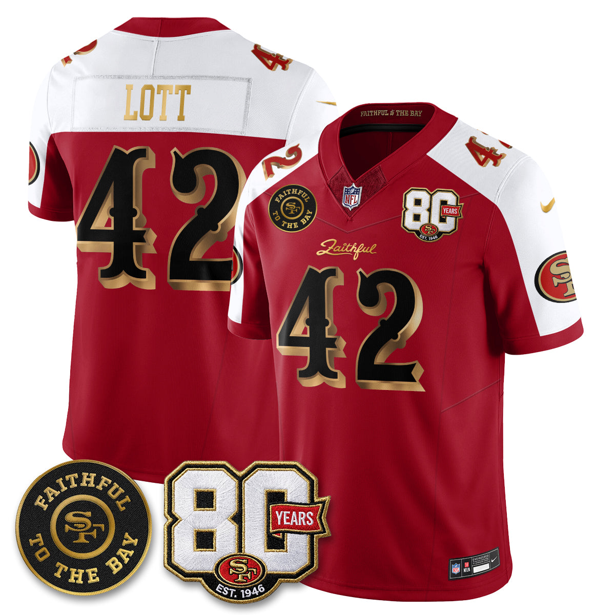 SF “Rivalries” Vapor Limited Jersey - Faithful To The Bay Patch - All Stitched-DTD