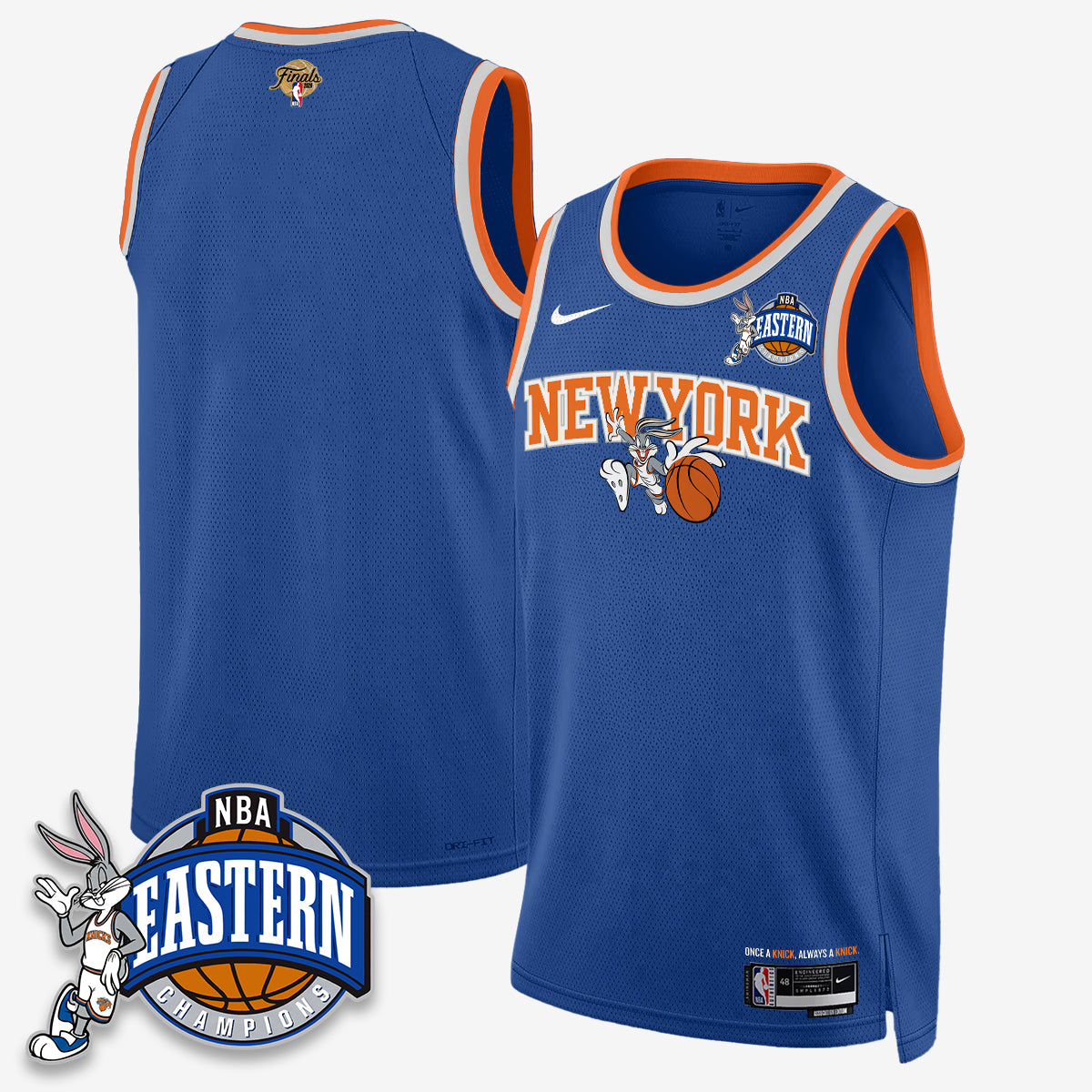 NYK 2026 NBA Finals x Bunny Vapor Jersey - Stitched-DTD