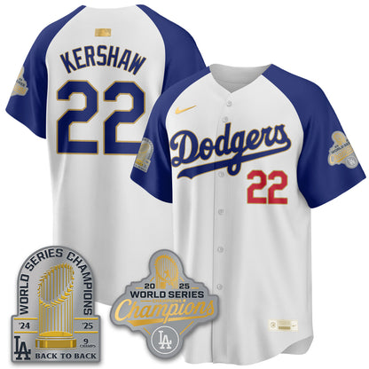 LAD Gold Collection Stadium Vapor Limited Jersey - 9x Champs - All Stitched-DTD