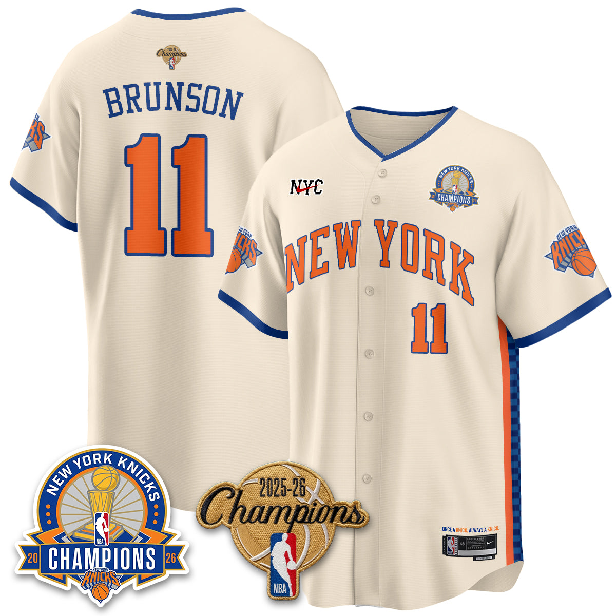 NYK 2026 NBA Champions Special Edition Vapor Jersey V2- Stitched-DTD