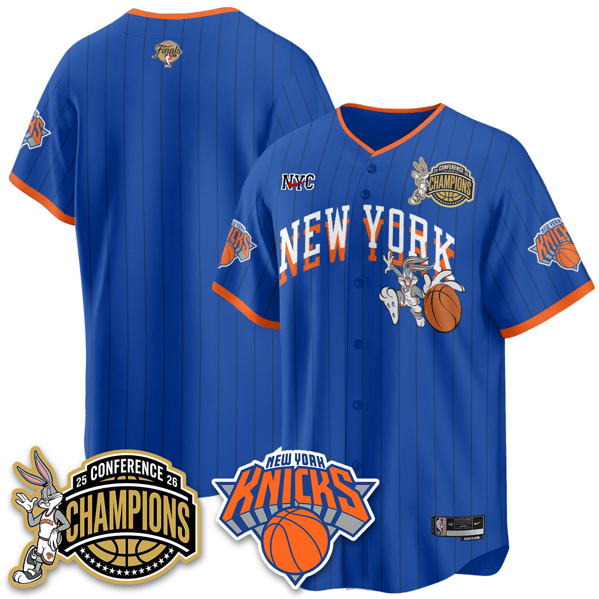 NYK 2026 NBA Finals x Bunny Vapor Jersey V2- Stitched-DTD