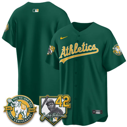 OAK 2026 Jackie Robinson Day - Celebrating 125 Years Limited Vapor Jersey - All Stitched-DTD