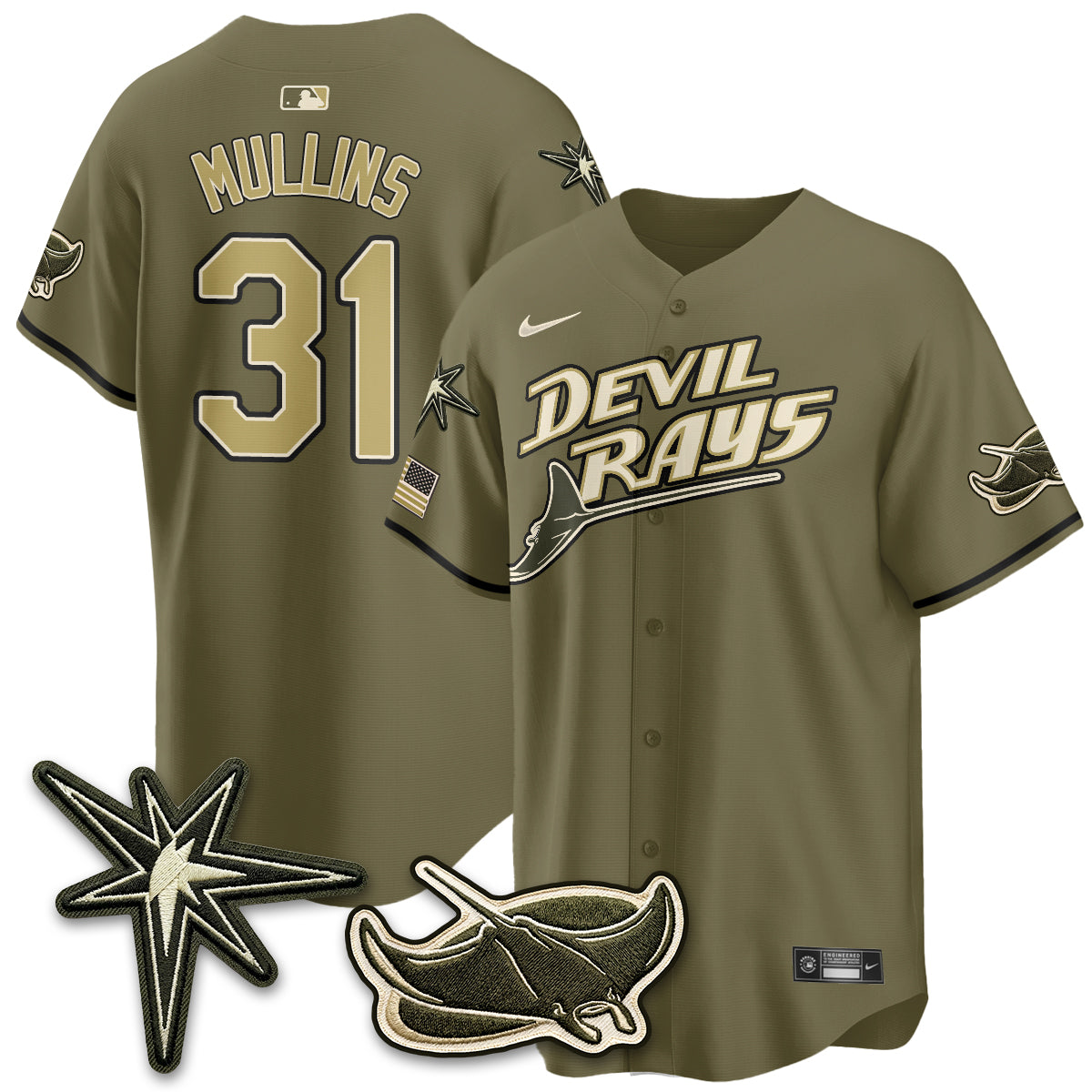 TB New Era Olive 2026 Armed Forces Day Jersey - All Stitched-DTD