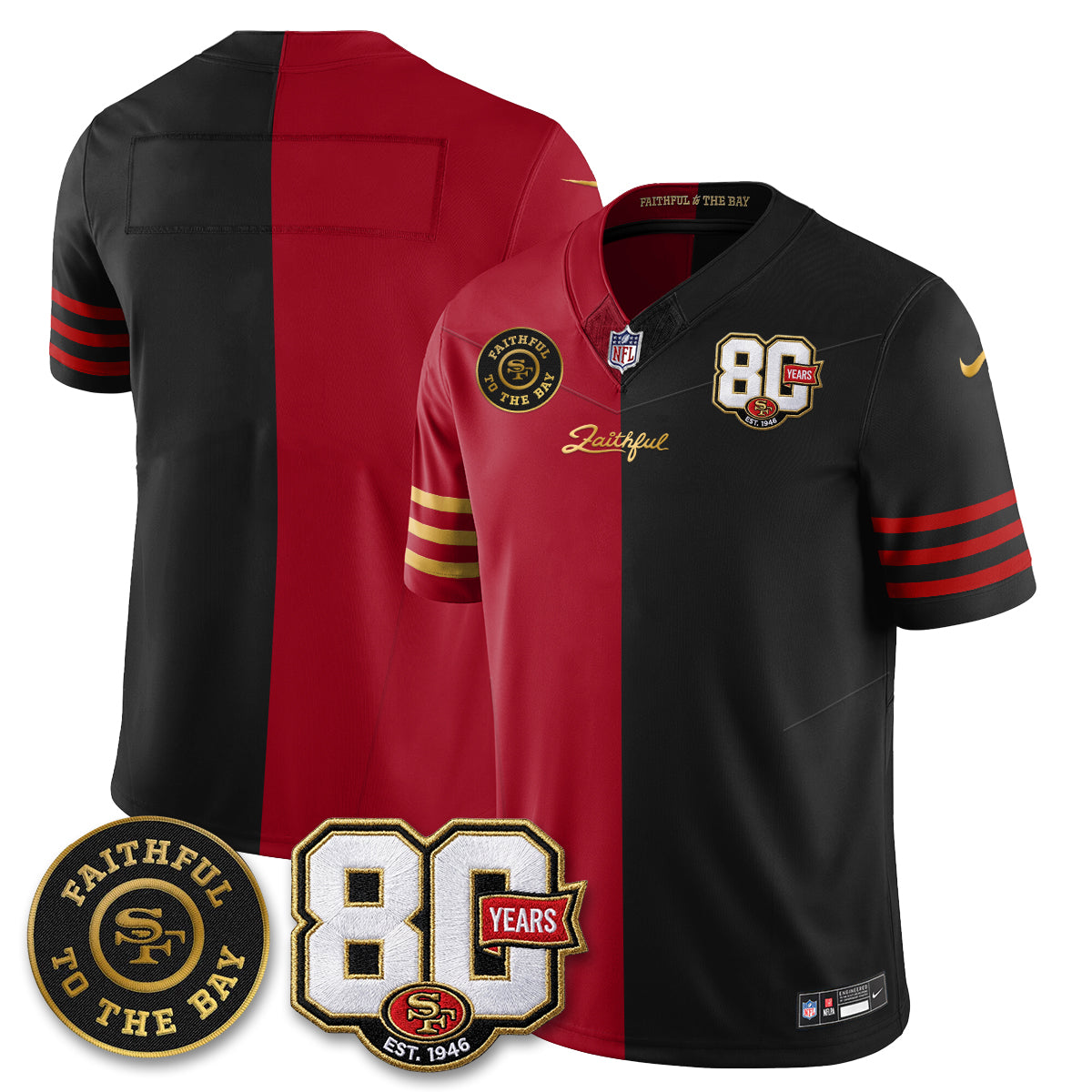 SF “Rivalries” Vapor Limited Jersey - Faithful To The Bay Patch - All Stitched-DTD