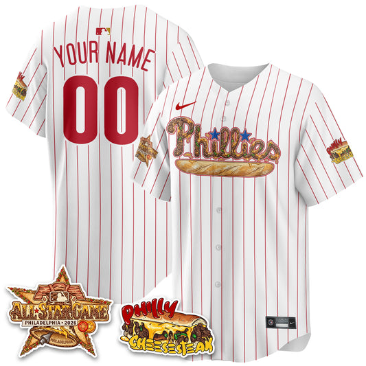 Philadelphia Phillies Cheesesteak Edition Vapor Limited Custom Jersey - Stitched-DTD