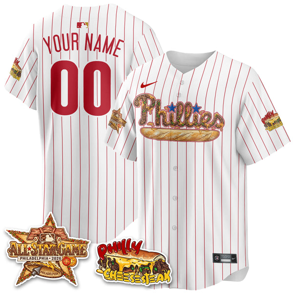 Philadelphia Phillies Cheesesteak Edition Vapor Limited Custom Jersey - Stitched-DTD