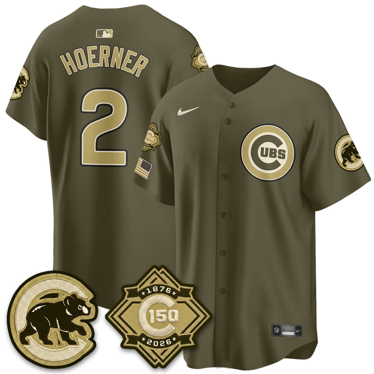 CHC New Era Olive 2026 Armed Forces Day Jersey -All Stitched-DTD