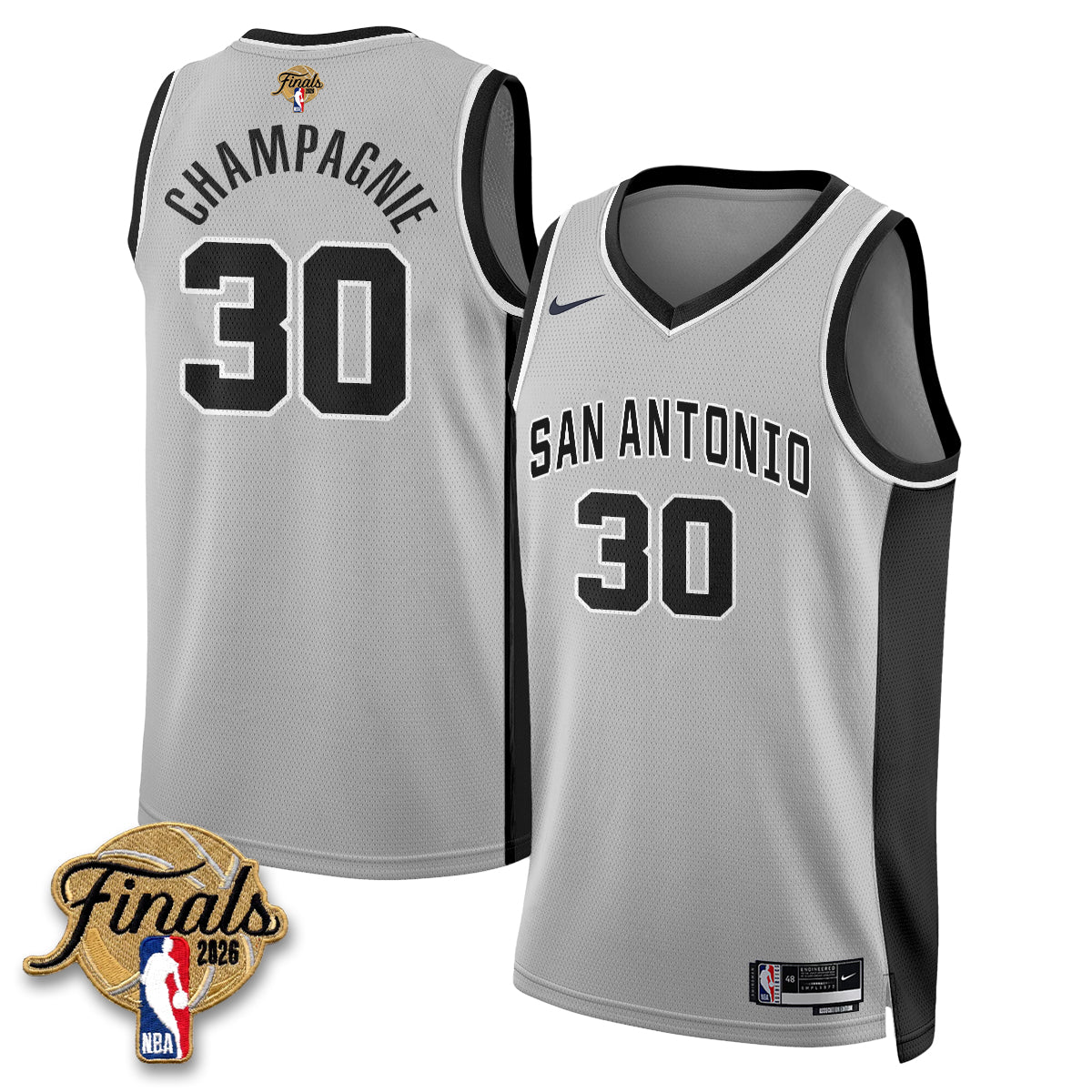 SAS 2026 NBA Western Conference Champions Vapor Jersey V2- Stitched-DTD