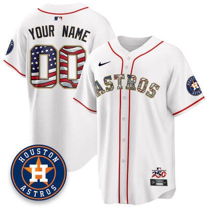 HOU 2026 Independence Day USA Vapor Limited Custom Jersey - Stitched-DTD