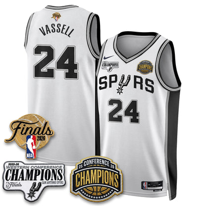 SAS 2026 NBA Western Conference Champions Vapor Jersey - Stitched-DTD