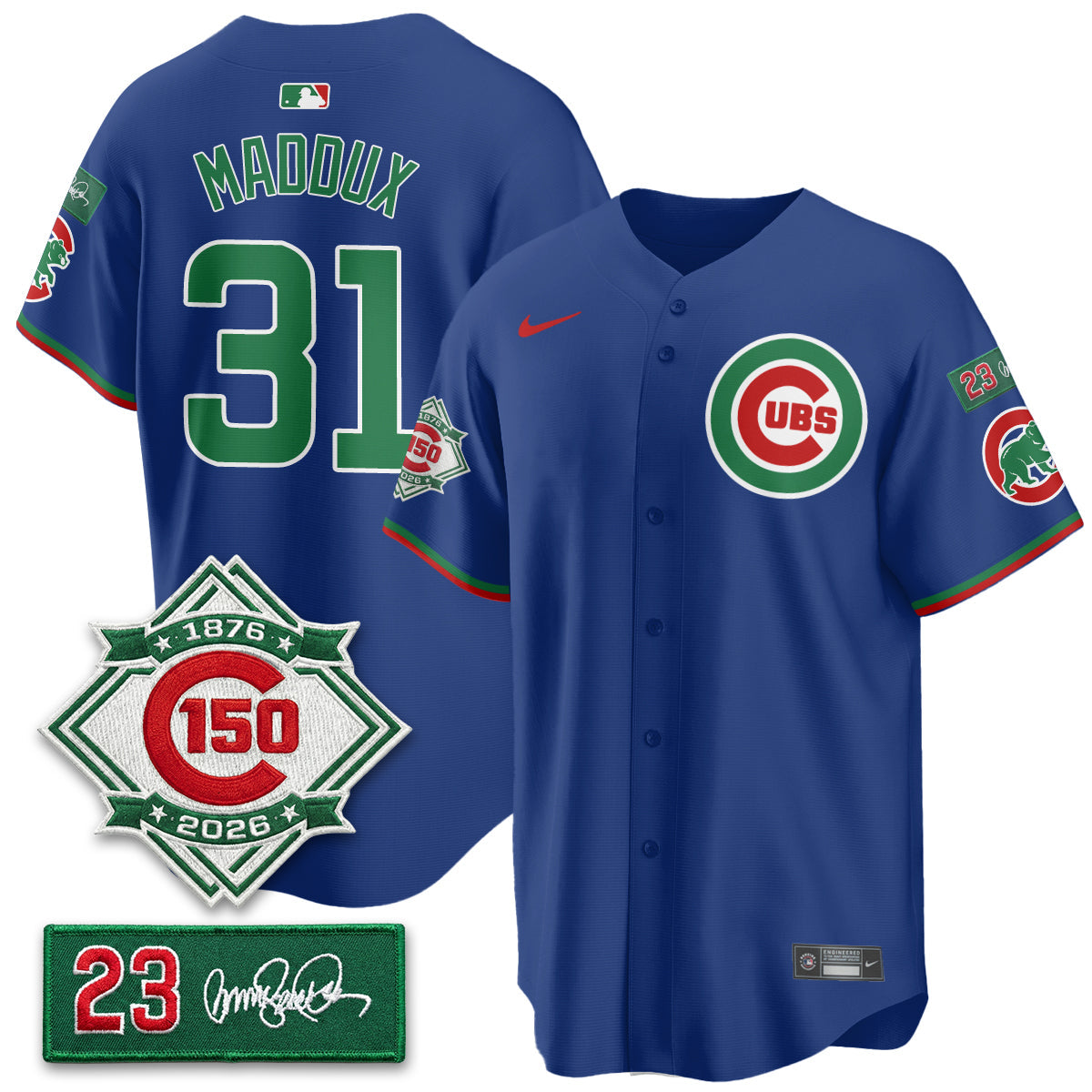 CHC Limited Mexico Jersey - 150th Anniversary + Ryne Sandberg Tribute Patch All Stitched-DTD