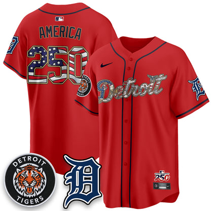 DET 2026 Independence Day USA Vapor Limited Jersey - Stitched-DTD