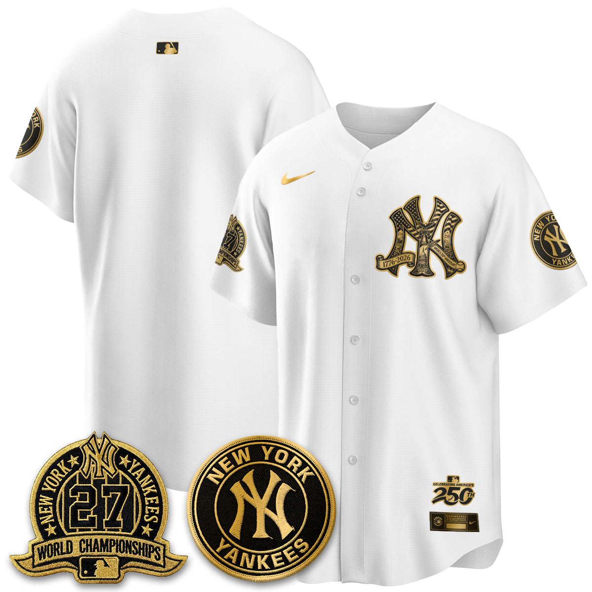 NYY Fourth of July USA Vapor Limited Jersey - Stitched-DTD