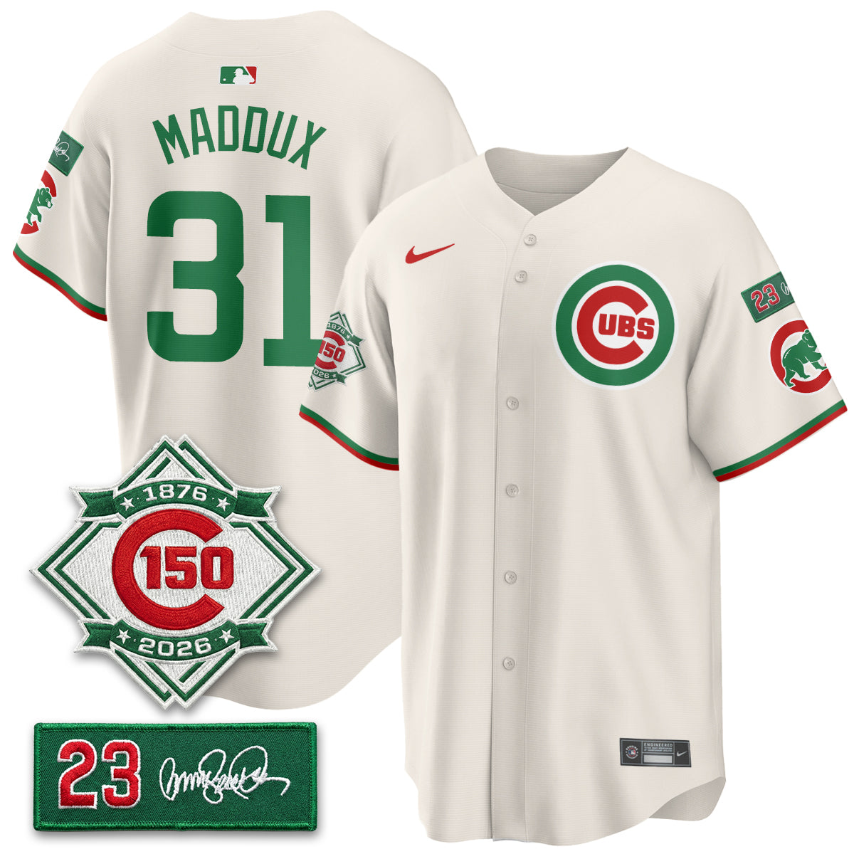 CHC Limited Mexico Jersey - 150th Anniversary + Ryne Sandberg Tribute Patch All Stitched-DTD