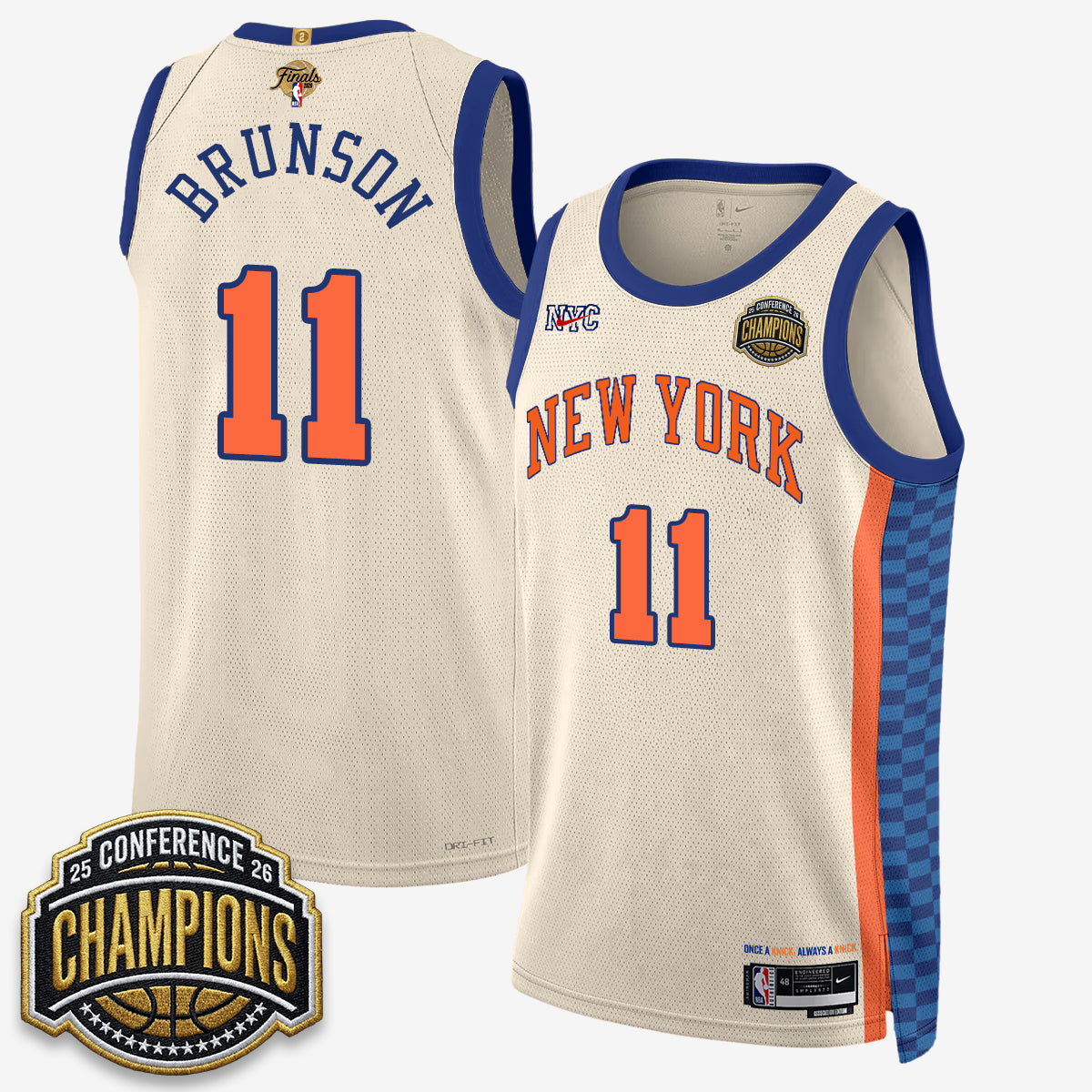 NYK 2026 NBA Finals City Edition Jersey V3- Stitched-DTD