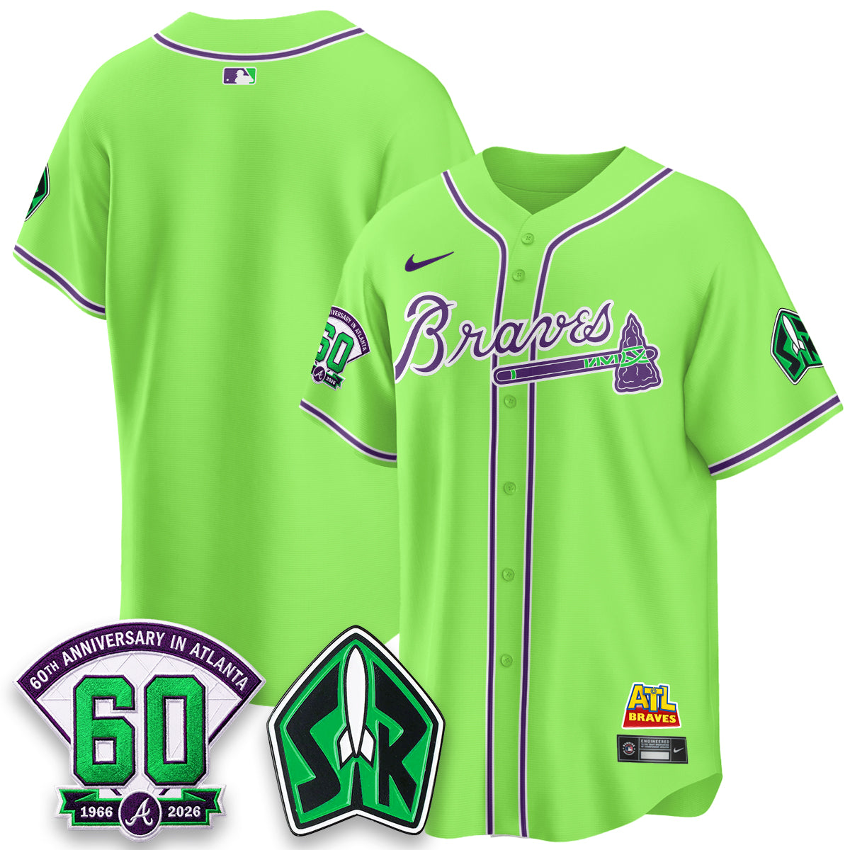 ATL 60th Anniversary Space Ranger Edition Vapor Limited Jersey - All Stitched-DTD