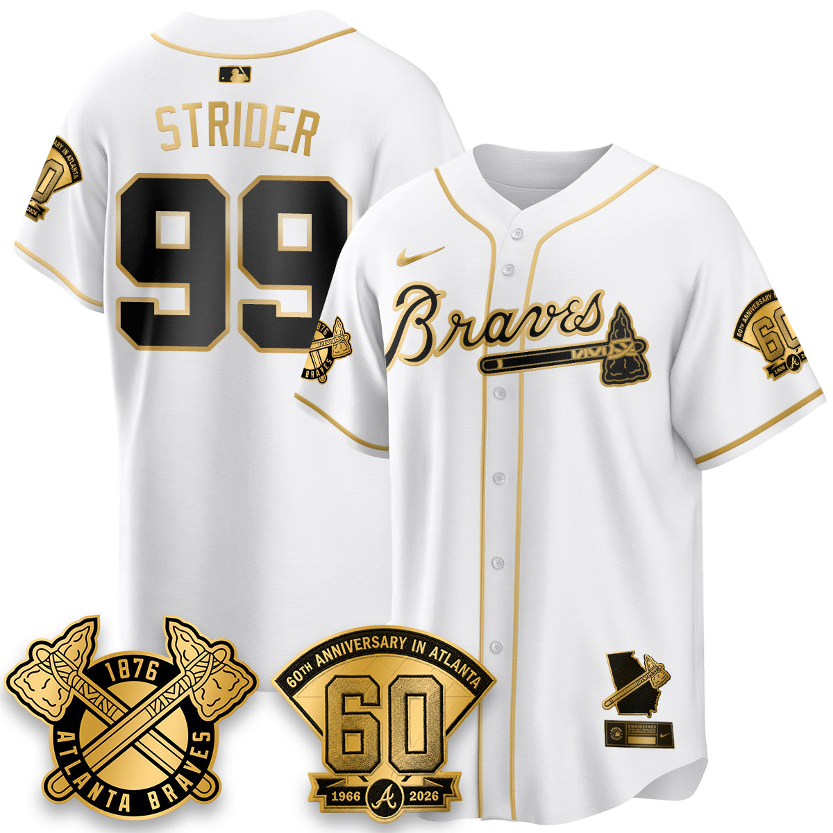 ATL 60th Anniversary Special Edition Vapor Limited Jersey - All Stitched-DTD