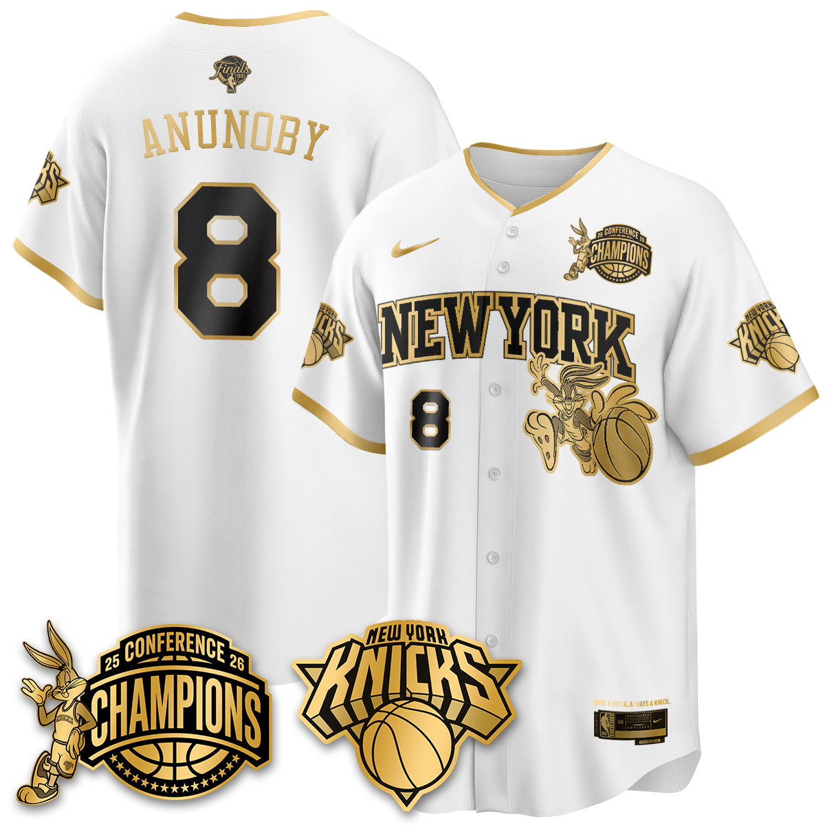 NYK 2026 NBA Finals x Bunny Vapor Jersey V2- Stitched-DTD