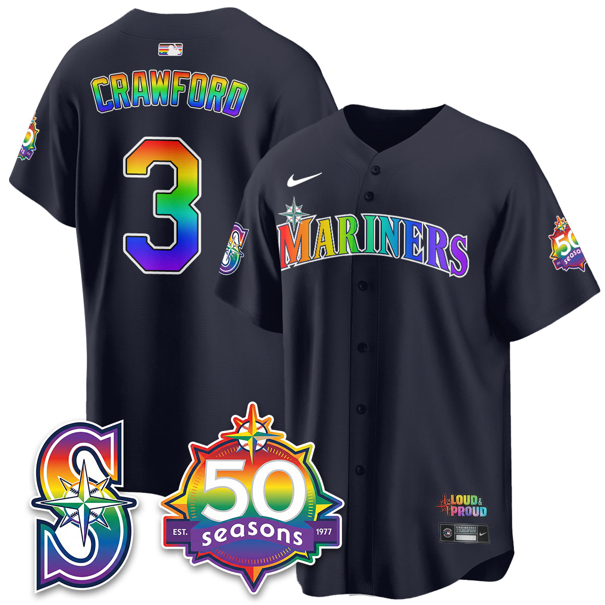 SEA Happy Pride Month Vapor Jersey - Stitched-DTD