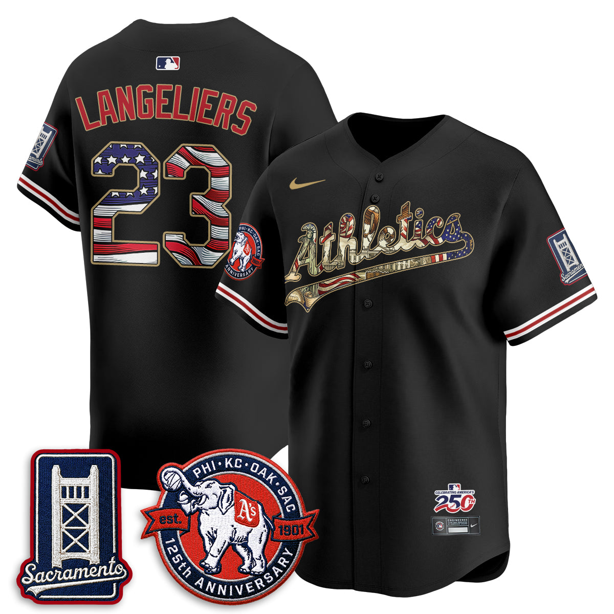 OAK  2026 Independence Day USA Vapor Jersey - Stitched-DTD