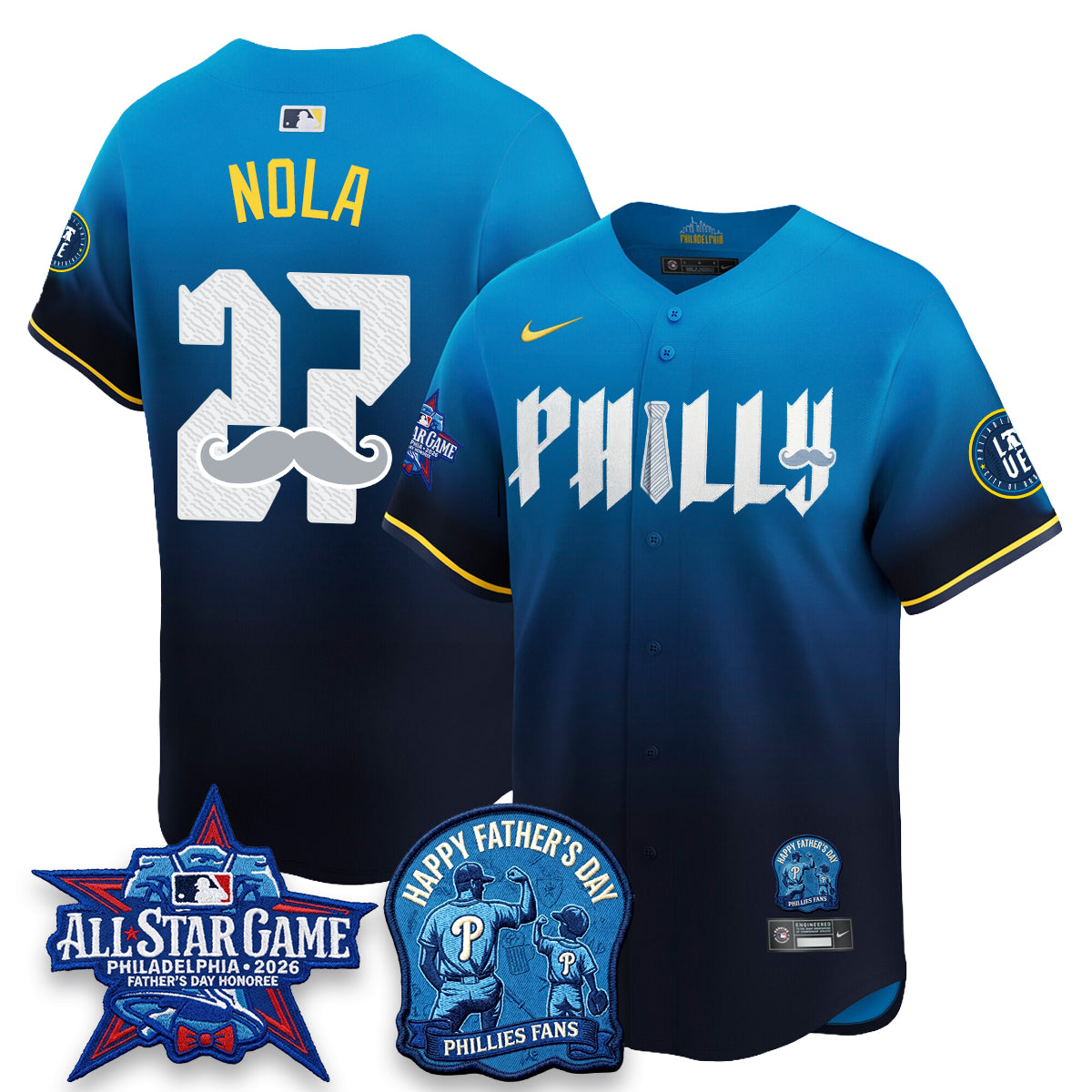 PHI Happy Father's Day Vapor Jersey - Stitched-DTD