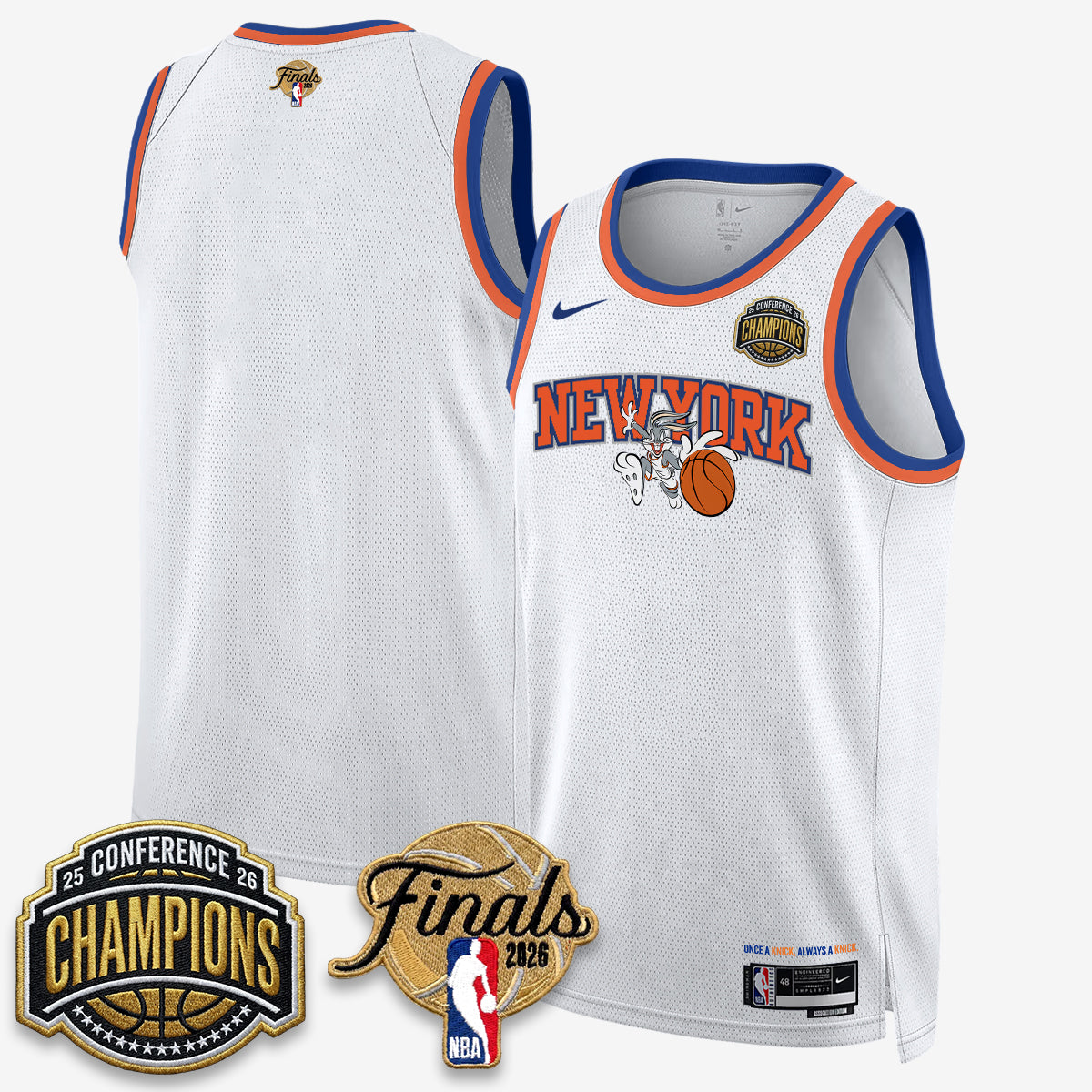 NYK 2026 NBA Eastern Conference Champions x Looney Tunes Vapor Jersey V2- Stitched-DTD