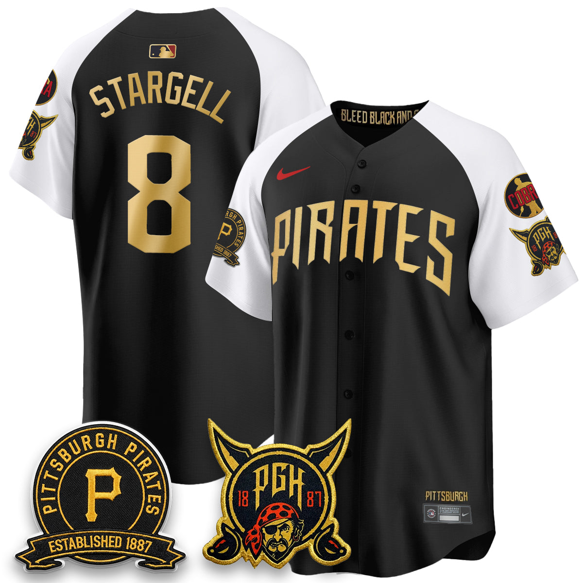 PIT 2026 City Connect Vapor Limited Jersey - Cobra & Est 1887 Patch - All Stitched-DTD