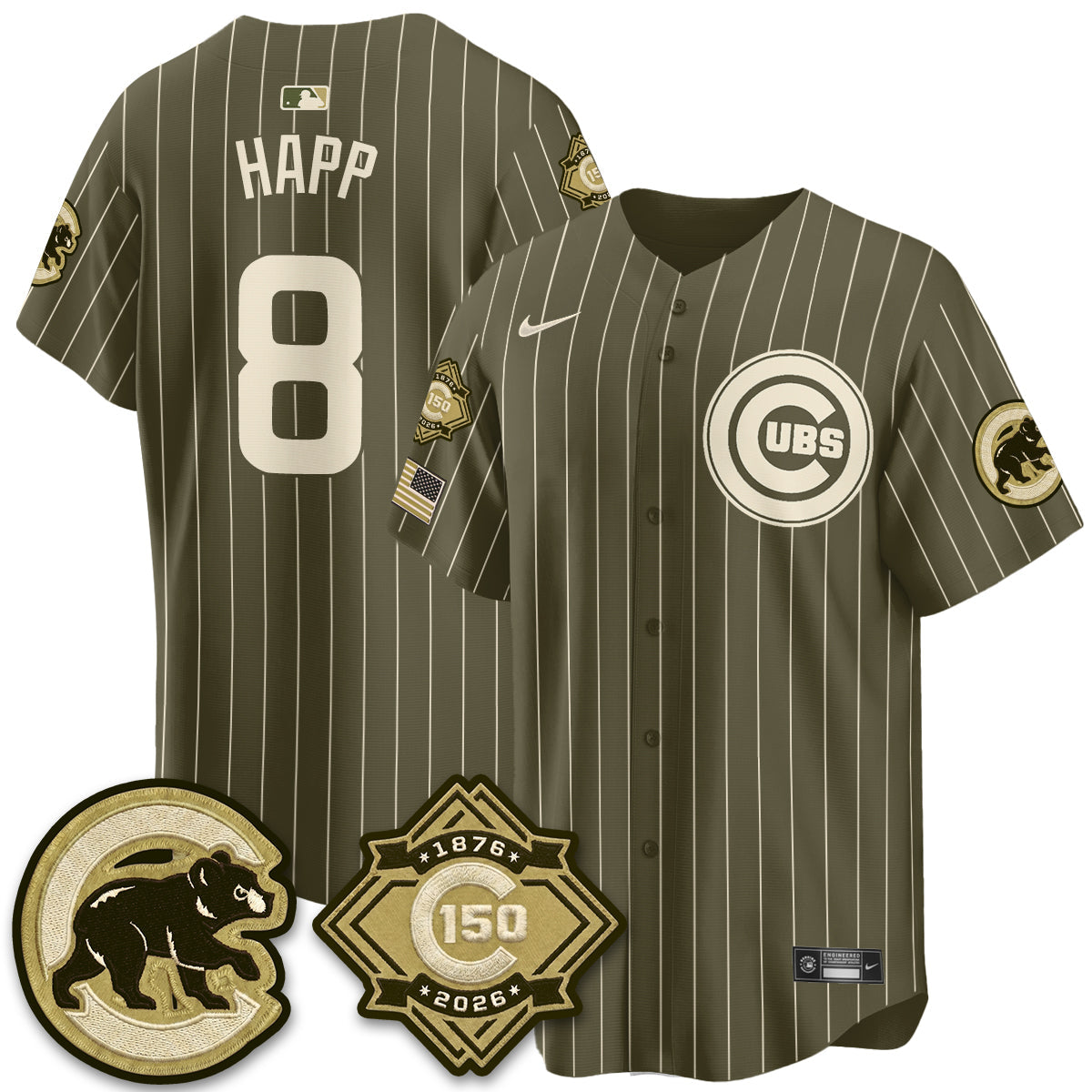 CHC New Era Olive 2026 Armed Forces Day Jersey -All Stitched-DTD