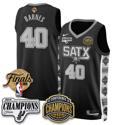 SAS 2026 NBA Western Conference Champions Vapor Jersey - Stitched-DTD