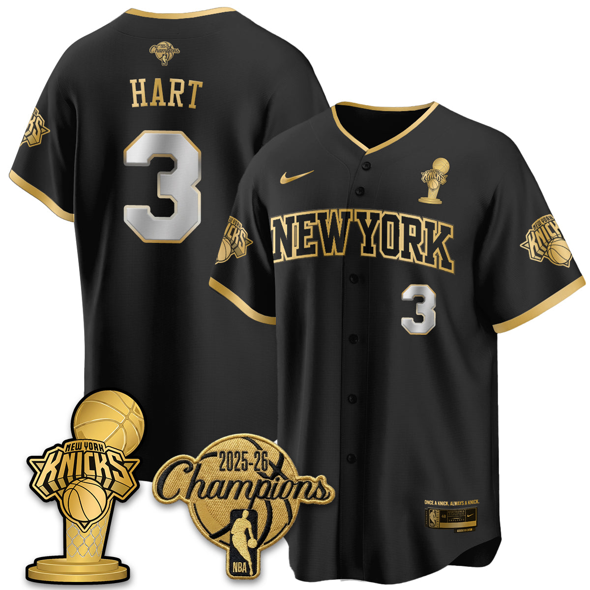 NYK 2026 NBA Champions Vapor Jersey - Stitched-DTD