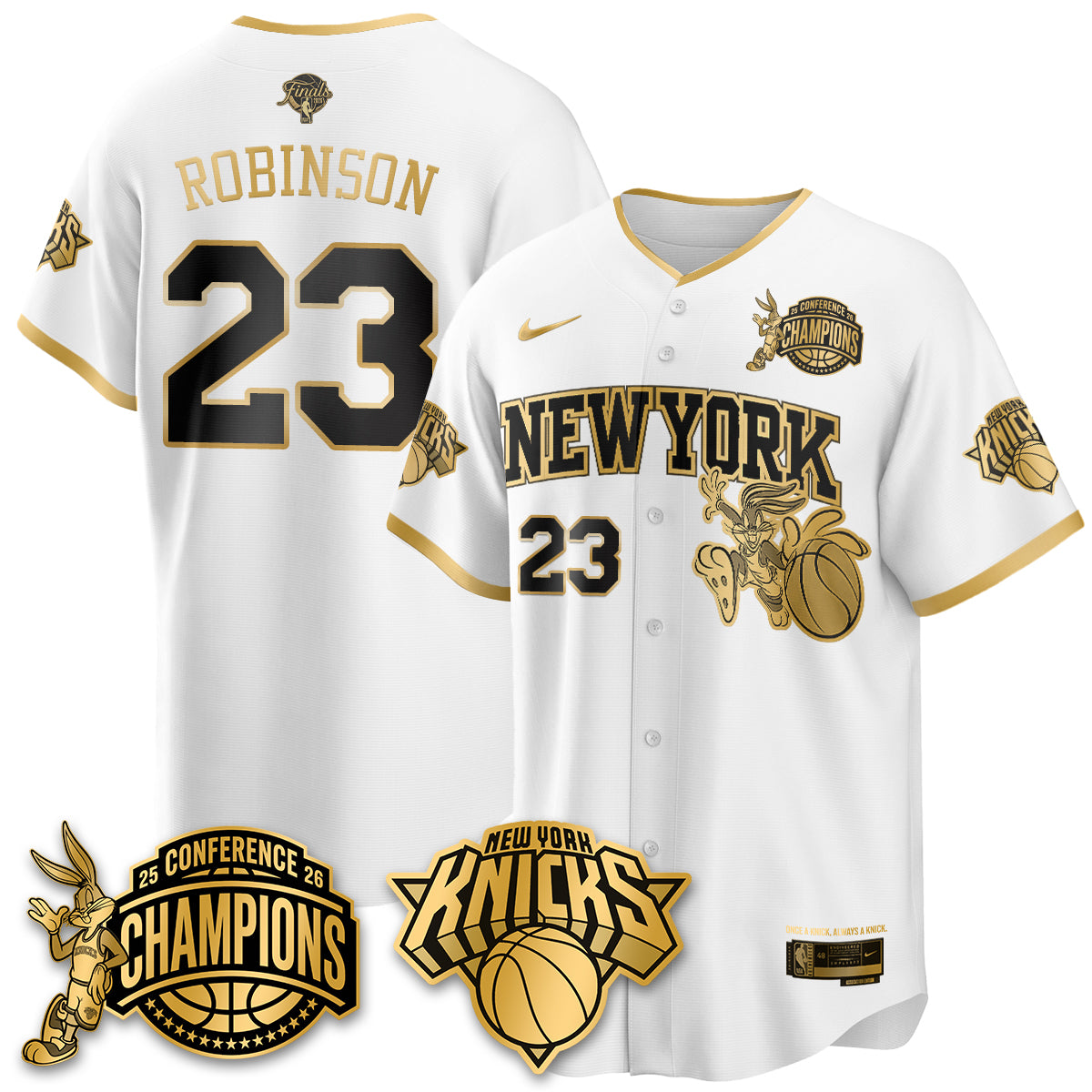 NYK 2026 NBA Finals x Bunny Vapor Jersey V2- Stitched-DTD