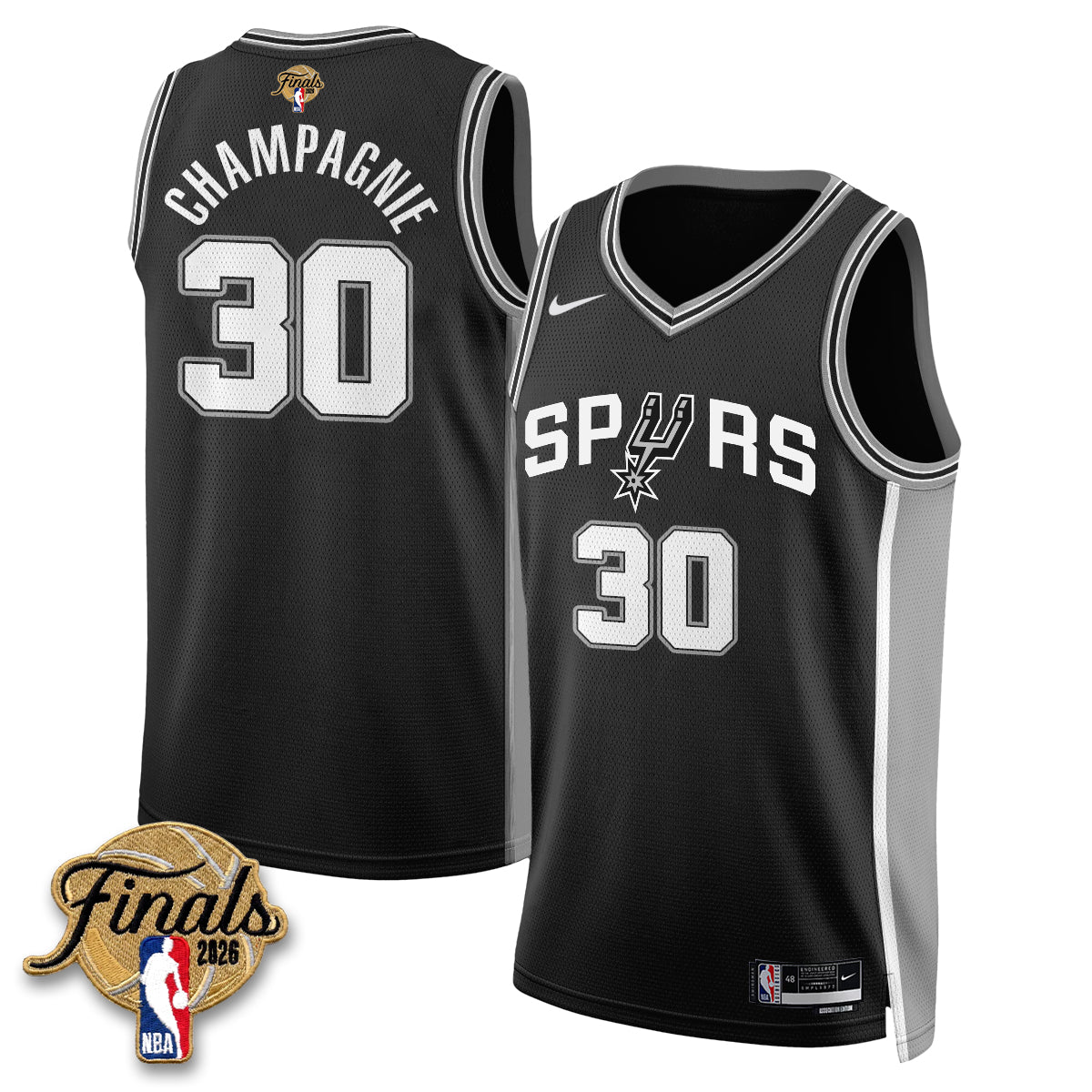 SAS 2026 NBA Western Conference Champions Vapor Jersey V2- Stitched-DTD