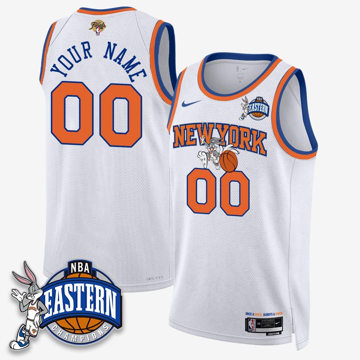 NYK 2026 NBA Finals x Bunny Vapor Custom Jersey - Stitched-DTD