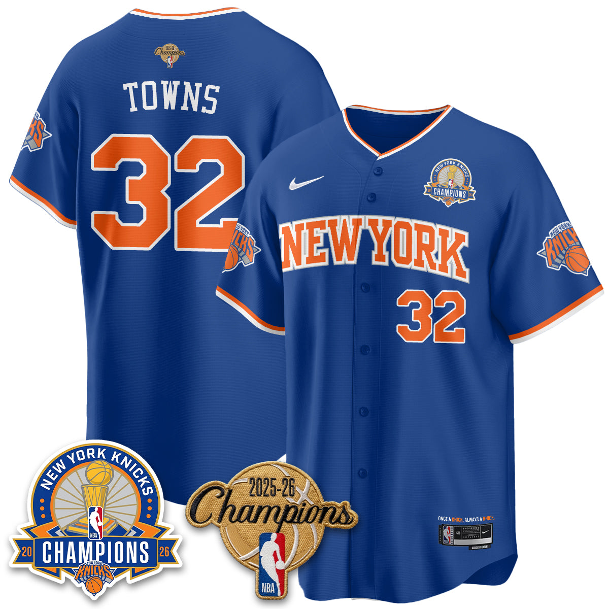 NYK 2026 NBA Champions Special Edition Vapor Jersey V2- Stitched-DTD