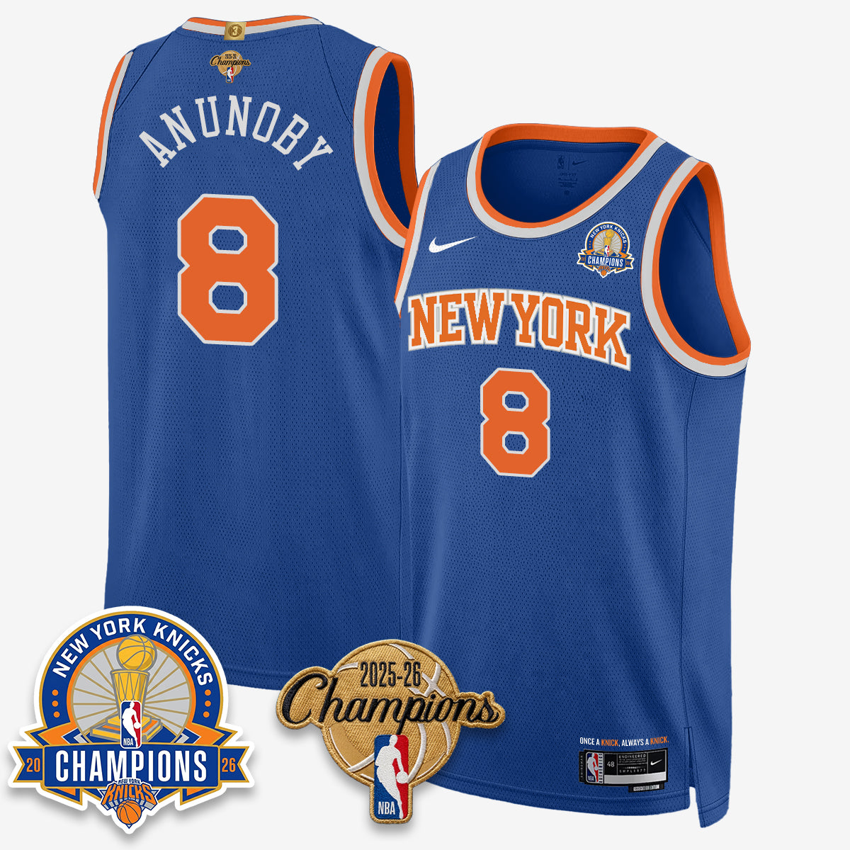 NYK 2026 Basketball Champions Special Edition Vapor Jersey V2- Stitched-DTD