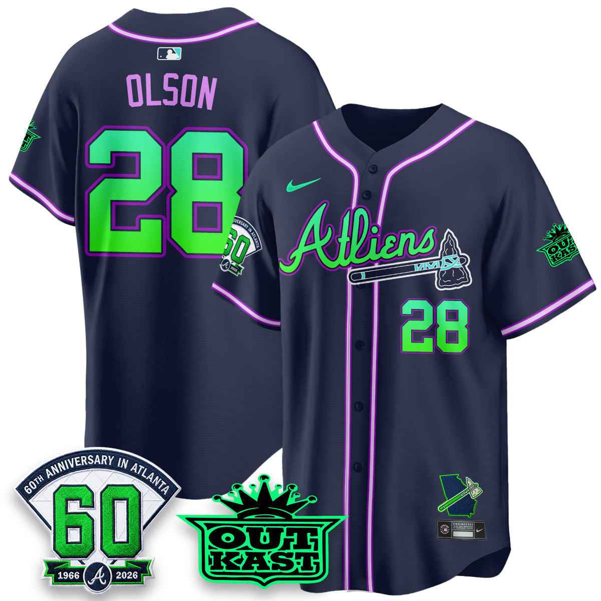 ATL x Atliens Cool Base Galaxy Version Jersey - Stitched-DTD