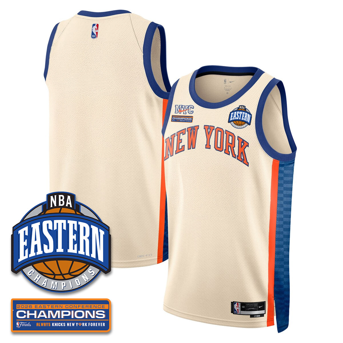 NYK 2026 NBA Eastern Conference Champions Vapor Jersey - Stitched-DTD