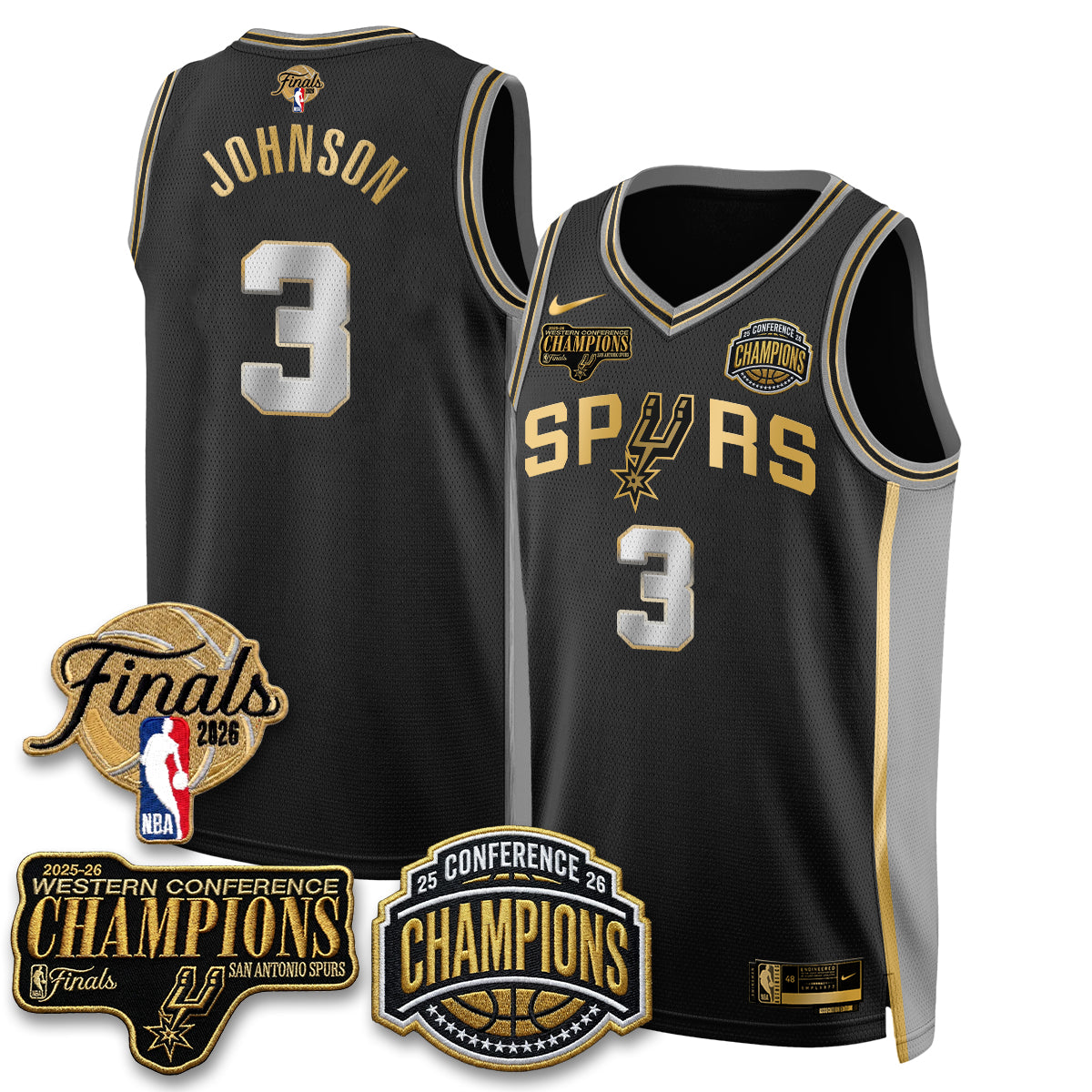 SAS 2026 NBA Western Conference Champions Vapor Special Edition Jersey - Stitched-DTD