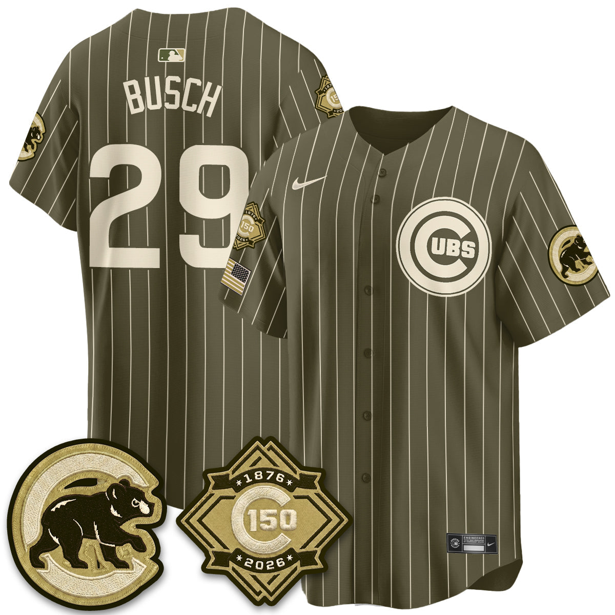 CHC New Era Olive 2026 Armed Forces Day Jersey -All Stitched-DTD