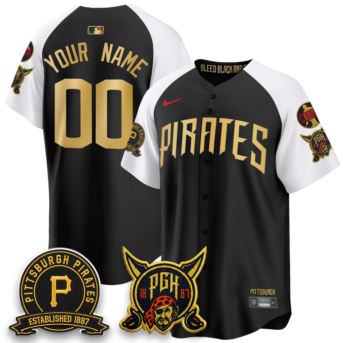 PIT Vapor Limited Custom Jersey - Cobra & Est 1887 Patch - All Stitched-DTD