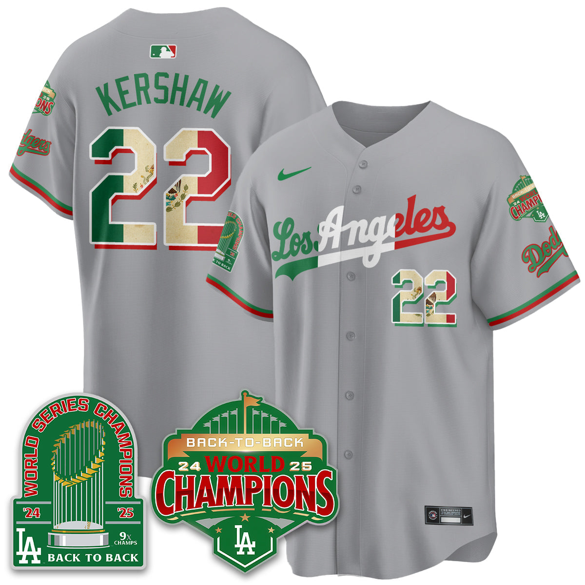 LAD Mexico Vapor Limited Jersey - 9x & B2B Champs - All Stitched-DTD