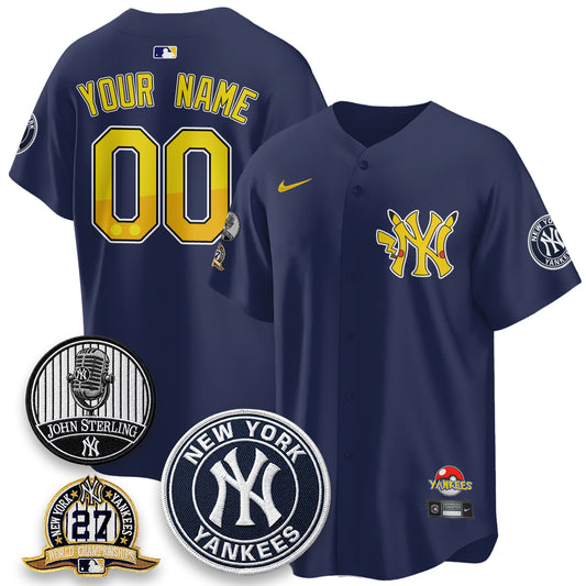 NYY x PKM Cartoon Limited Custom Jersey -  Stitched-DTD