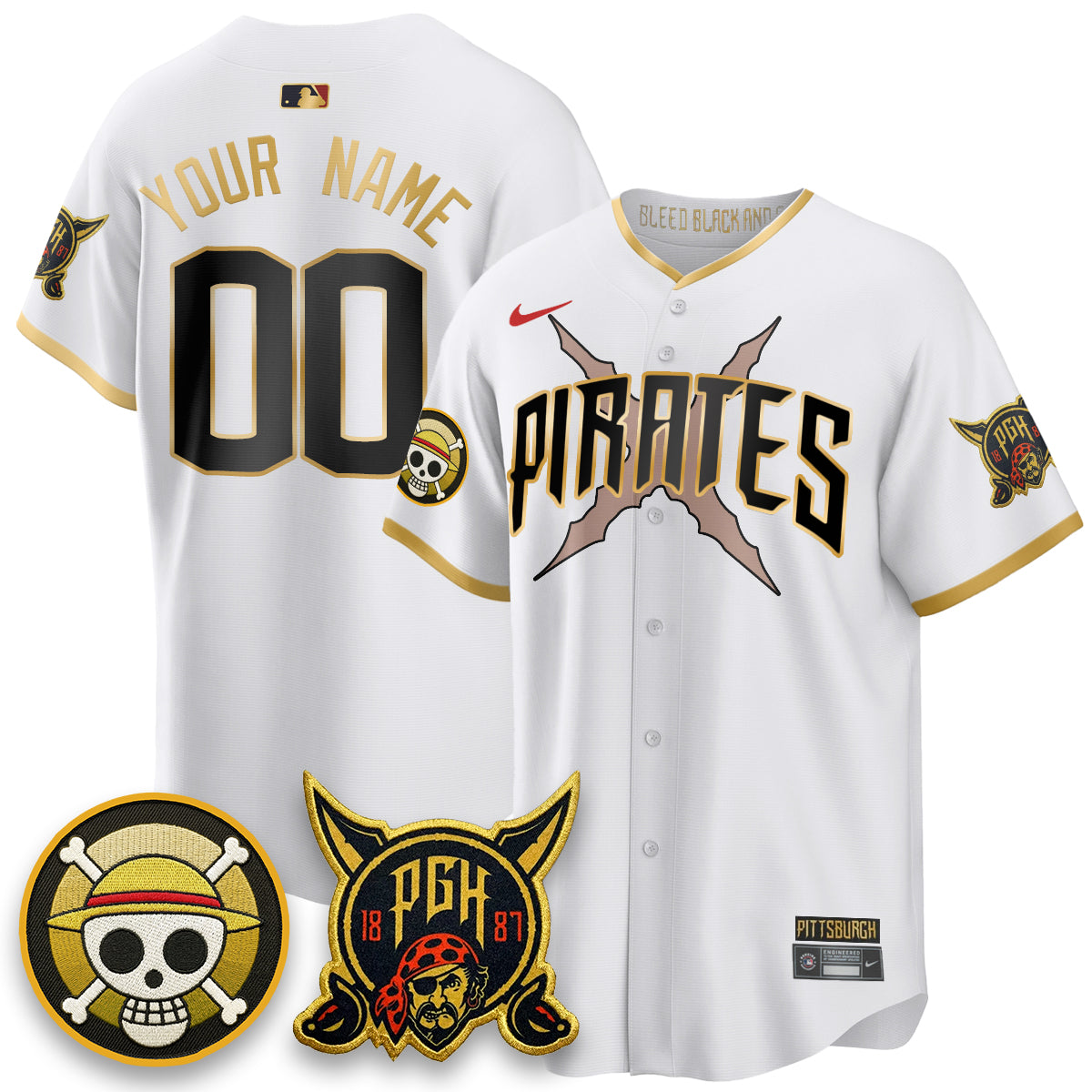 PIT 2026 City Connect x One Piece Vapor Limited Custom Jersey - All Stitched-DTD