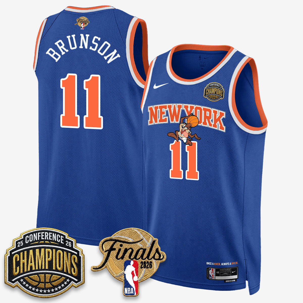 NYK 2026 NBA Eastern Conference Champions x Looney Tunes Vapor Jersey V2- Stitched-DTD