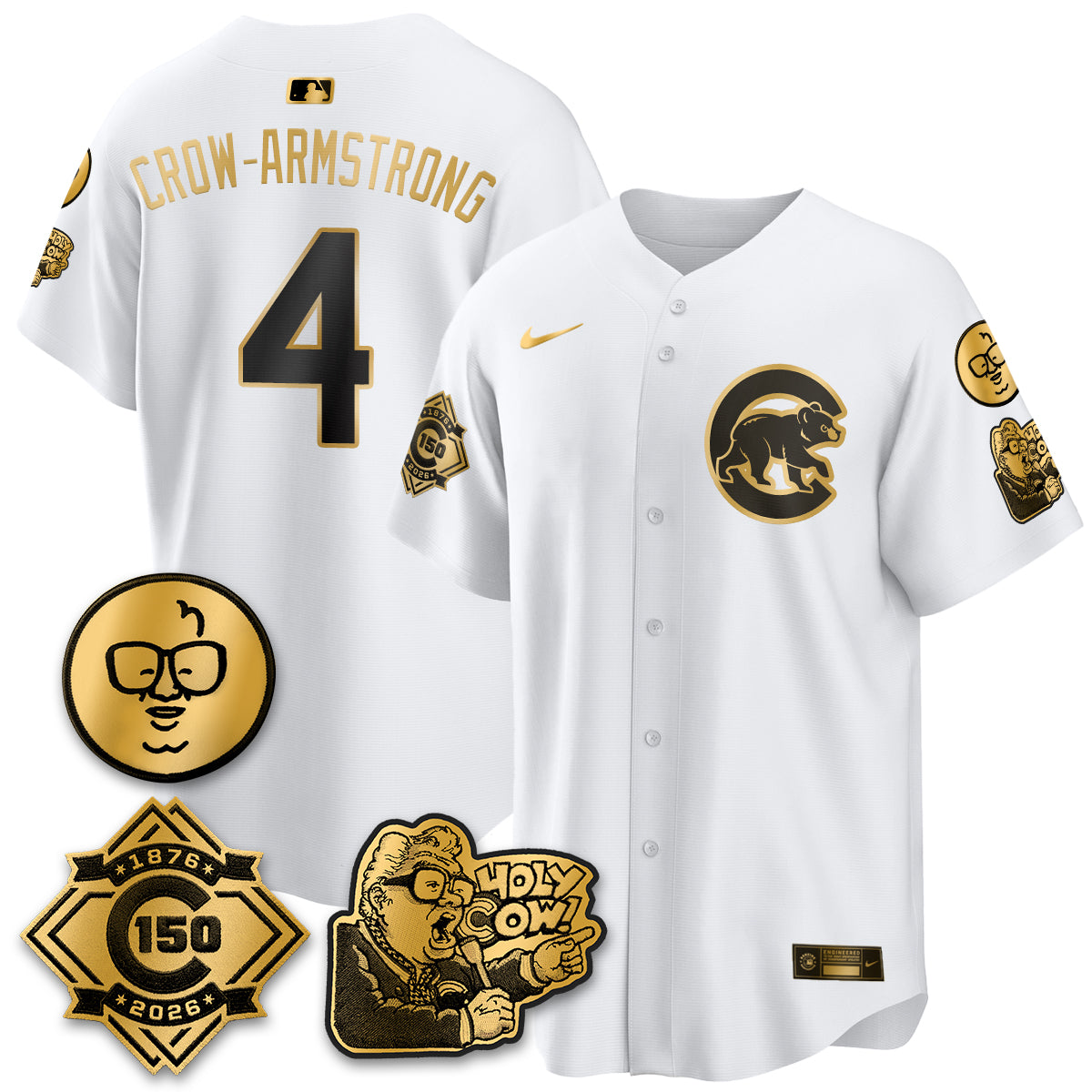 CHC 150th Anniversary Harry Caray Holy Cow Vapor Premier Limited Jersey - All Stitched V3-DTD