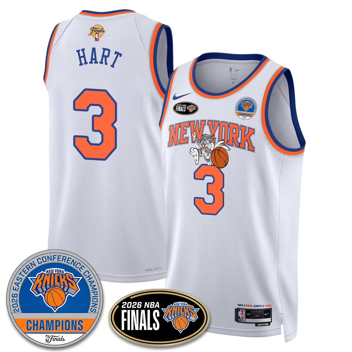 NYK 2026 NBA Eastern Conference Champions x Bunny Vapor Jersey - Stitched-DTD