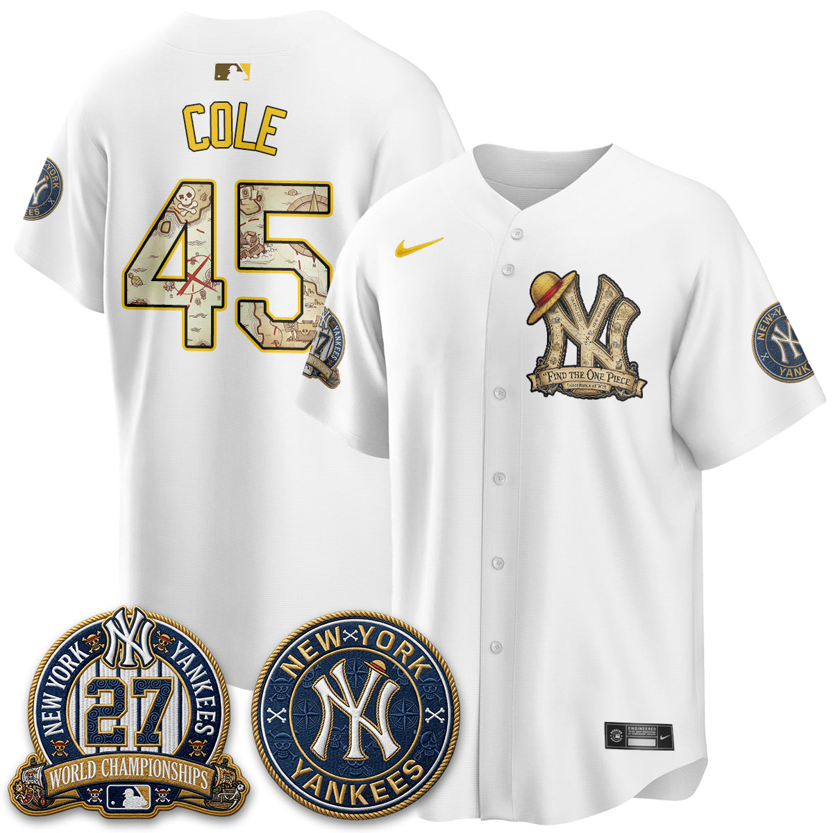 NYY x OP Japanese Cartoon Limited Jersey -  Stitched-DTD