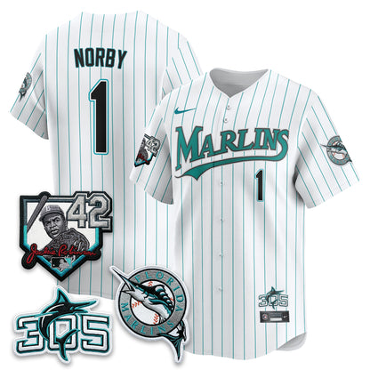 MIA 2026 Throwback Jackie Robinson New Era Vapor Limited Jersey - All Stitched-DTD